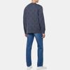 Calvin Klein Jeans Casual Letter Comfortable Loose V-Neck Long Sleeve Knit Sweater Men sweater Navy-Blue J327043-BAN