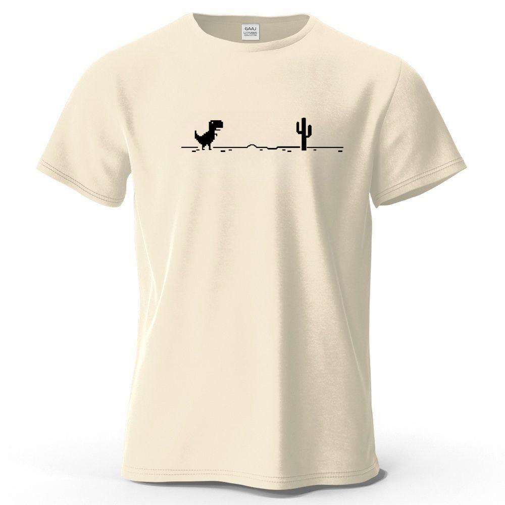 S4xl No Internet Dinosaur Game Funny Printing Unisex T Shirt Tee Summer Streetwear Tops Fashion Brand Tshirt Clothes