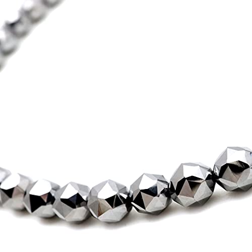 [GOLD STONE] Terahertz Ore Necklace, 6mm Star Cut, Power Stone, Natural Stone, Magnet Type, Approx. 50cm Long