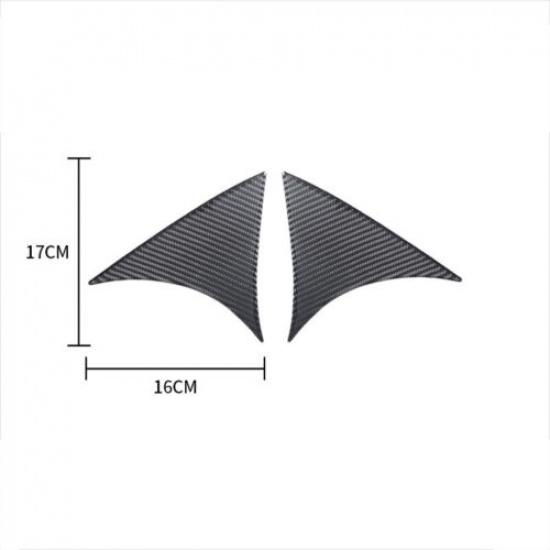 1 Pair Carbon Fiber Rear Window Spoiler Wing Decoration For Mazda 3 2014 2015 16