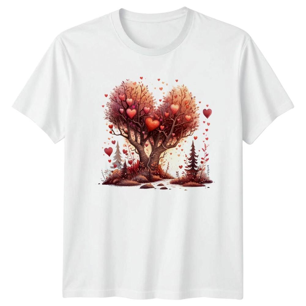 Heart Tree Valentines Day Unisexs TShirt Unisexs Tee Graphic Unisex Top S