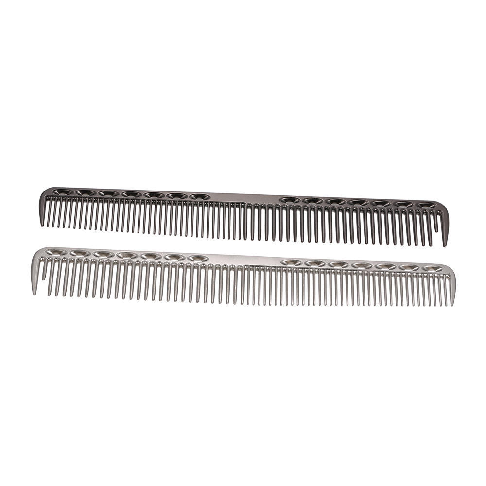 Stainless Steel Hair Comb Professional Hair Salon Hairdressing Steel Comb Hair Cutting Metal Comb Silver