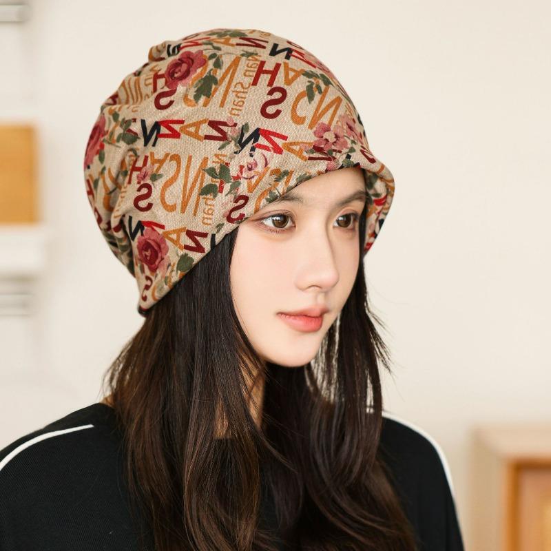 Large Cashmere Twist Hat Women's Autumn and Winter Changeable Scarf Warm Windproof Thickened Neck Cover