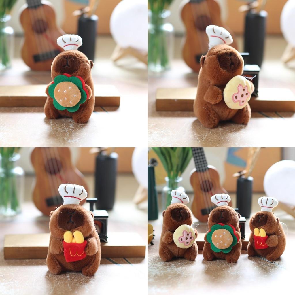 Toy Plush Kapibara Keychain Bag Decor Pp Cotton Stuffed For Kids Gift Decor
