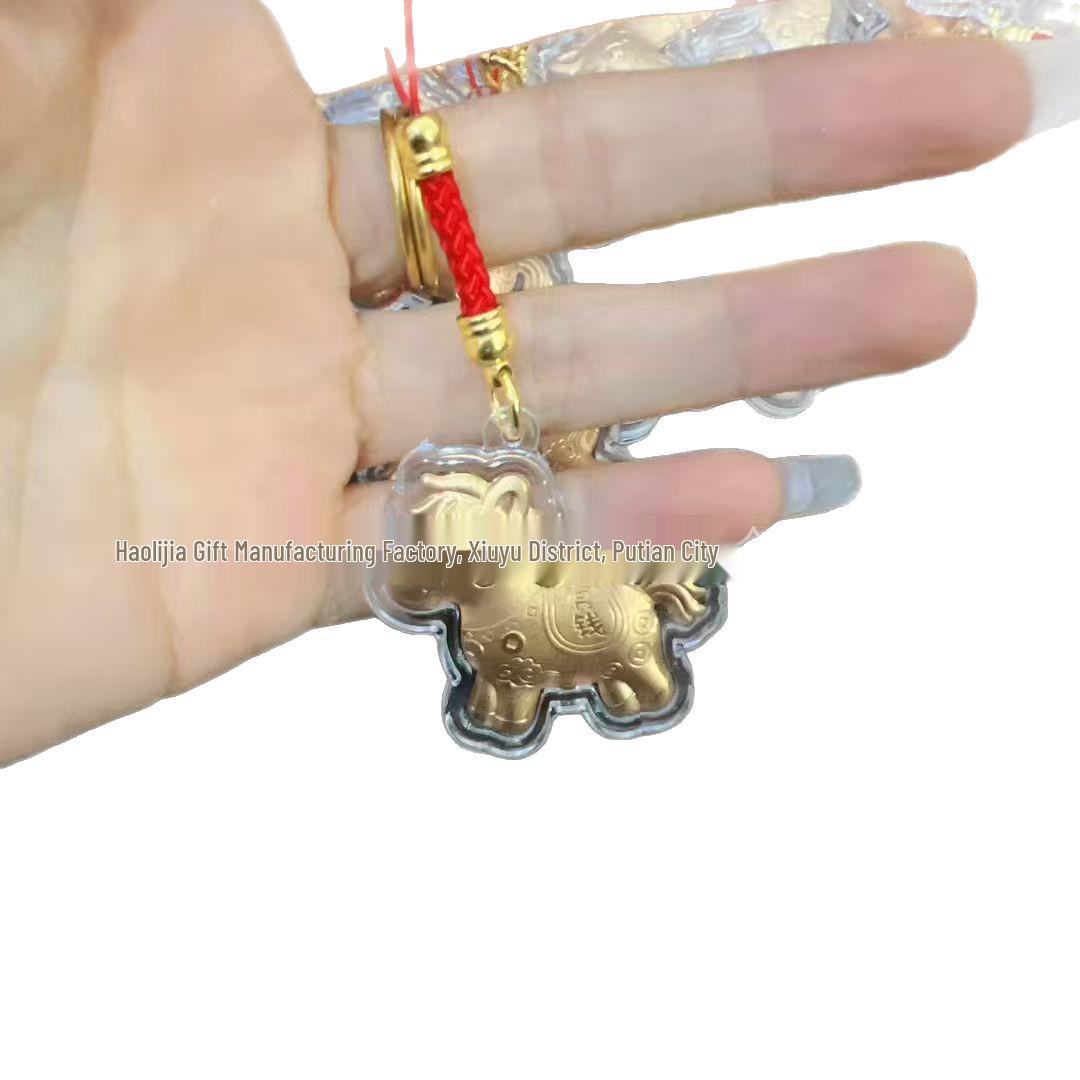 

2026 Gold Wallet Bag Pendant & Keychain - Car Ornament Souvenir Single Money Horse Pendant