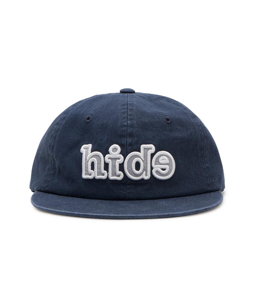 HIDDEN BEHIND Hide 6-Panel Vintage Cap (Navy)