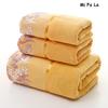 3pcs/set Lace Border Embroidery Face Bath Towel Set Microfiber juegos de toallas Absorbent Towels Bathroom Wedding Decoration