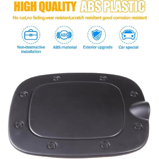 Gas Fuel Tank Cap Protector Cover Compatible with Toyota FJ Cruiser 2007-2021,ABS Plastic Fuel Tank Door Cover Car Oil Gas Cap Door Cover Trim