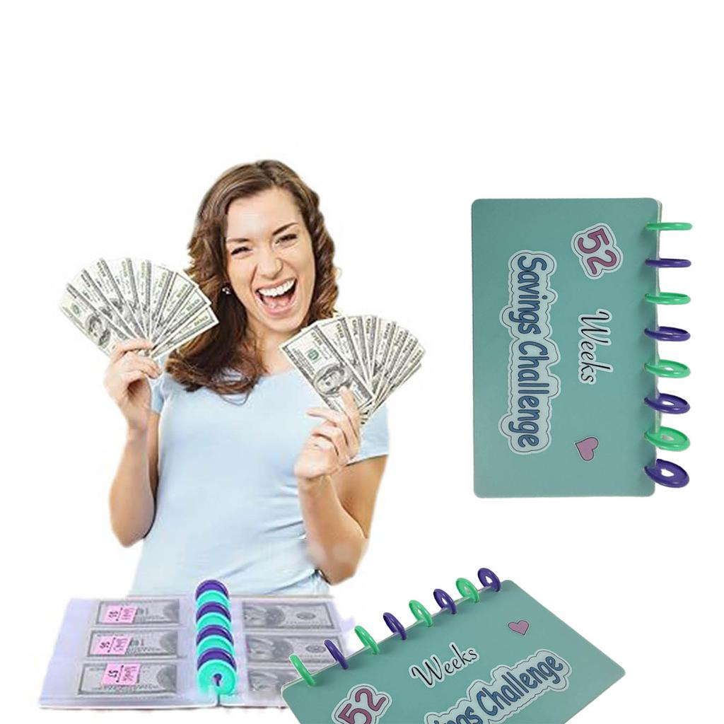 Budget Book 52 Week Binder Saving Challenge Reusable Cash Planner Envelope Couple Money Saving Organizers Cash Stuffing
