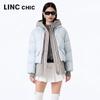 Jin Yujie Women's Loose Fit 90% Goose Down Short Puffer Jacket