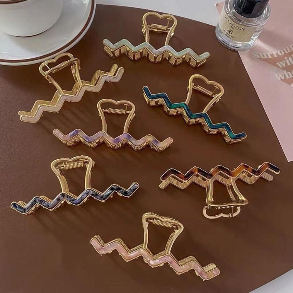 

grab clip headwear temperament metal Hair Claw hair clip wave Hairpin shark clip