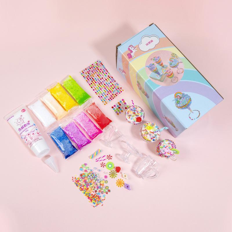 Bricolaj pentru copii Înghețată manuală Cremă Lipici Fulg de zăpadă Noroi Tort Cupă Grădiniță Părinte-copil Creativ Mic lucrat manual