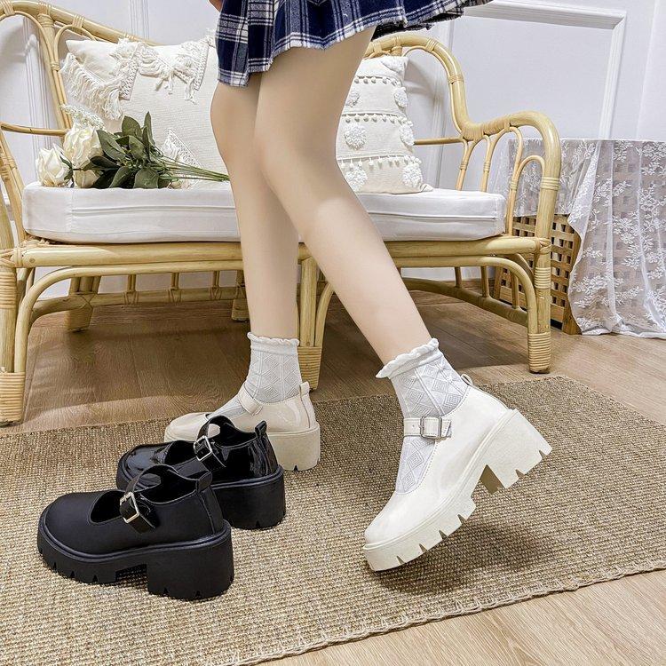 Chaussures Mary Jane en cuir fin pour les quatre saisons 35-42