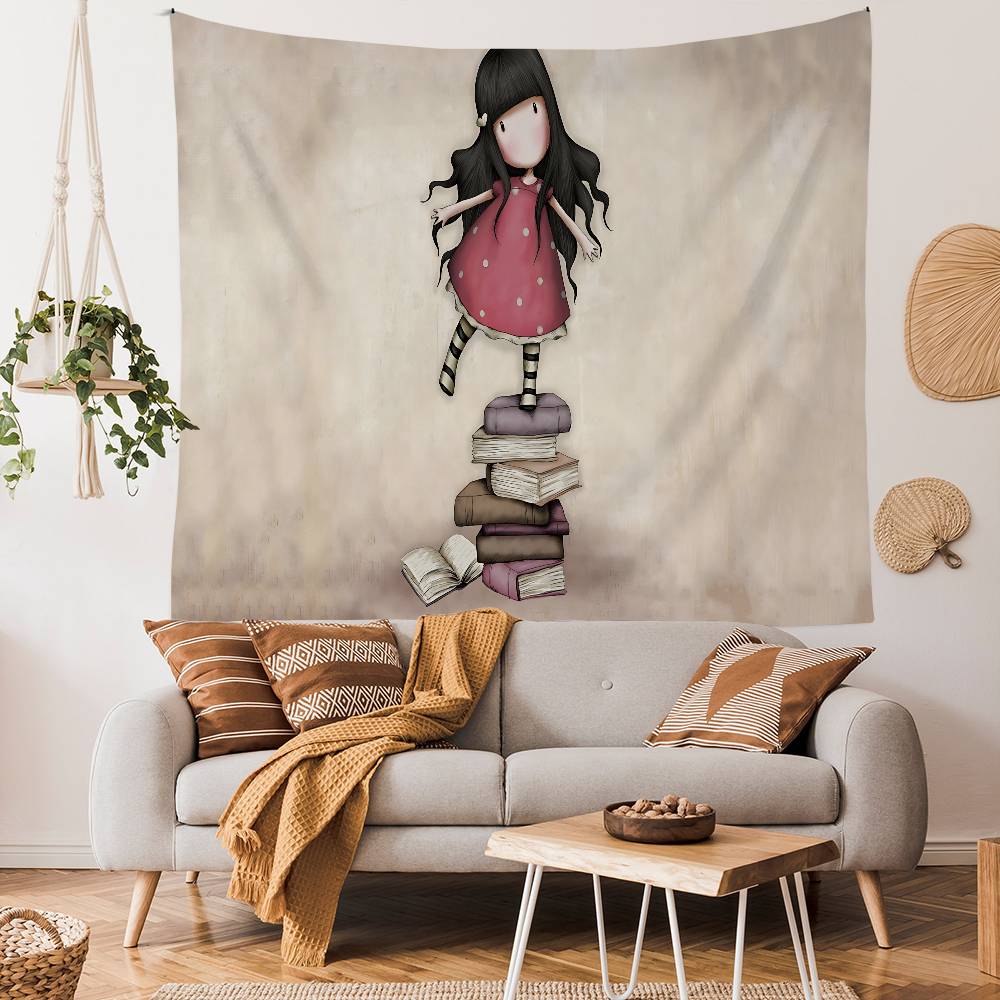 Cartoons SSantoro Gorjuss Hanging Bohemian Tapestry Bohemian Wall Tapestries Mandala Kawaii Room Decor
