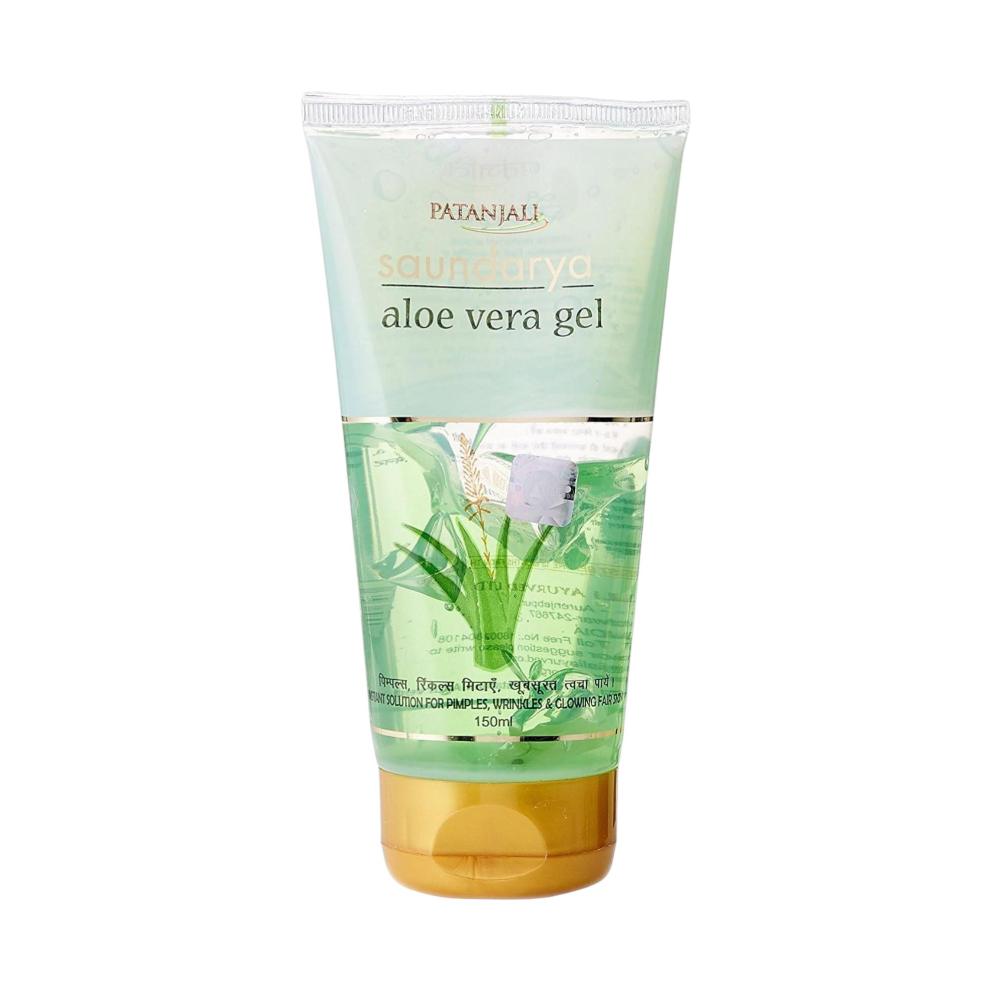 Patanjali Saundarya Aloe Vera Gel 150ml Pack Of 1 Hydrating Skin Moisturizer For Daily Care