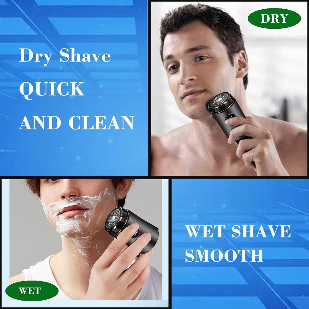 Men Electric Mini Shaver Rechargeable Type-c Charging Car Portable Led Digital Display Wet & Dry Shaver Men Women Home Razor