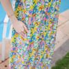 Vintage Print Loose Dresses For Women Plus Size Short Sleeve Casual Long Dress Summer Elegant Middle-aged Women's Clothing