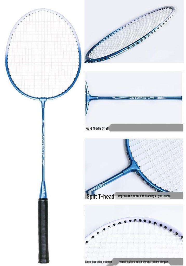 Ultra-Light Family Badminton Racket Set for Kids & Adults - Durable, High Elasticity Rackets with Ball Bag