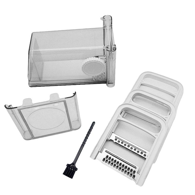 

4 в 1 сырорезка с контейнером 3 металлических лезвия кухонный сырорезка измельчитель терка коробка для масла контейнер для хранения сыра белый