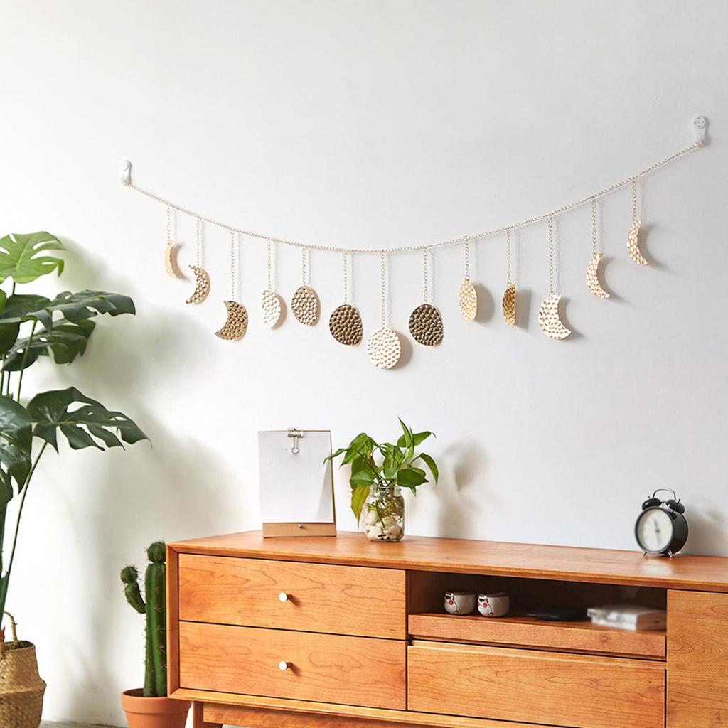 Moon Phase Wall Hanging Decor Decor,Headboard Decor,Hanging Ornament,Boho,Moon Cycle Banner for