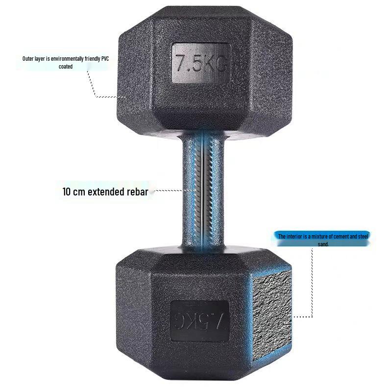 Hex Dumbbells & Kettlebells: Men's & Women's Rubber Coated Home Fitness Equipment