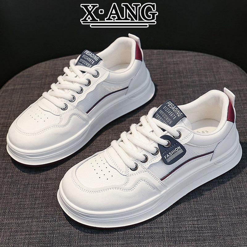 

Leather soft-soled white shoes children s summer new mesh breathable casual sports shoes versatile thick baseplate shoes 40