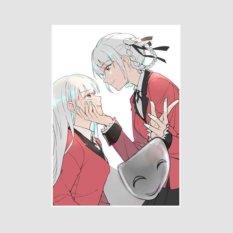 Classic Anime Kakegurui Posters Retro White Paper Manga Figure Poster Decor Prints Clear Image Bedroom Bar Decoration Art Painting Decorative Pictures