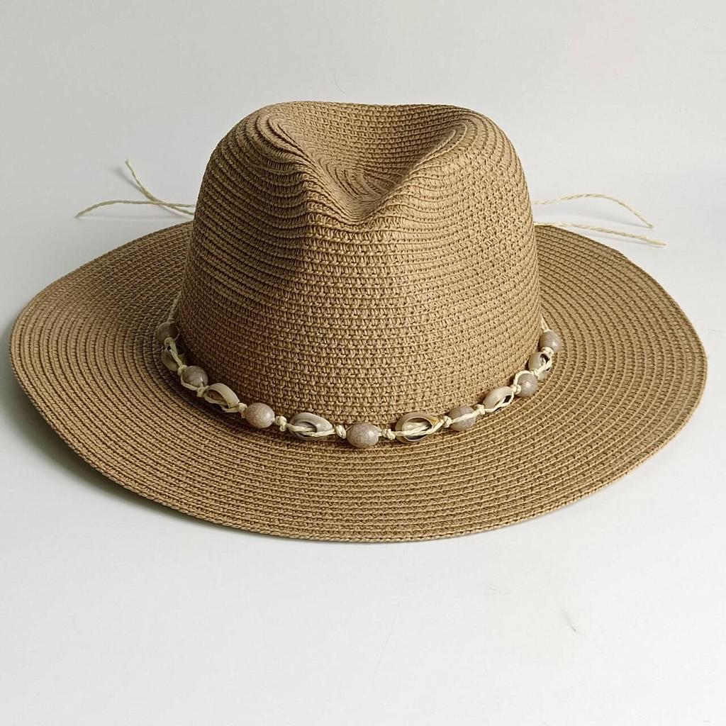 Summer Straw Hat Bohemian Shell Accessories Men and Women Straw Hat Sun Hat Candy Straw Hat Summer Hat  Chapeau