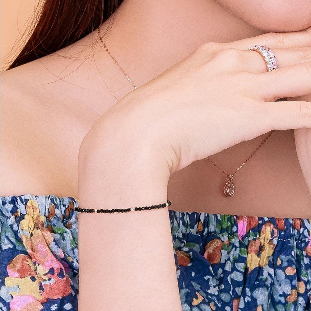 Jrosa 14K Spinel Raw Cut Ball Bracelet