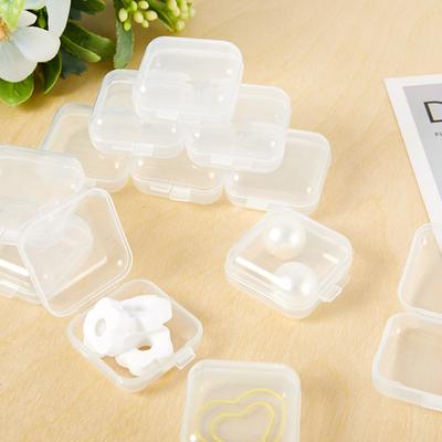 10Pcs Mini Plastic Storage Box Transparent Jewelry Storage Case Finishing Boxes