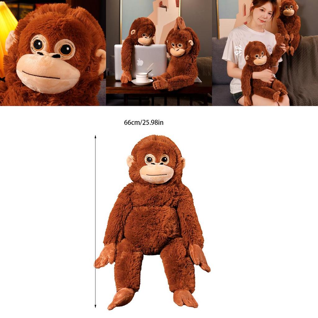 Large Plush Gorilla Toy With Long Arms Realistic Monkey Stuffed Animal 66cm Tall