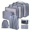 8pcs/set Travel Storage Set, Travel Storage Bag, Travel Clothing Classification Storage Bag