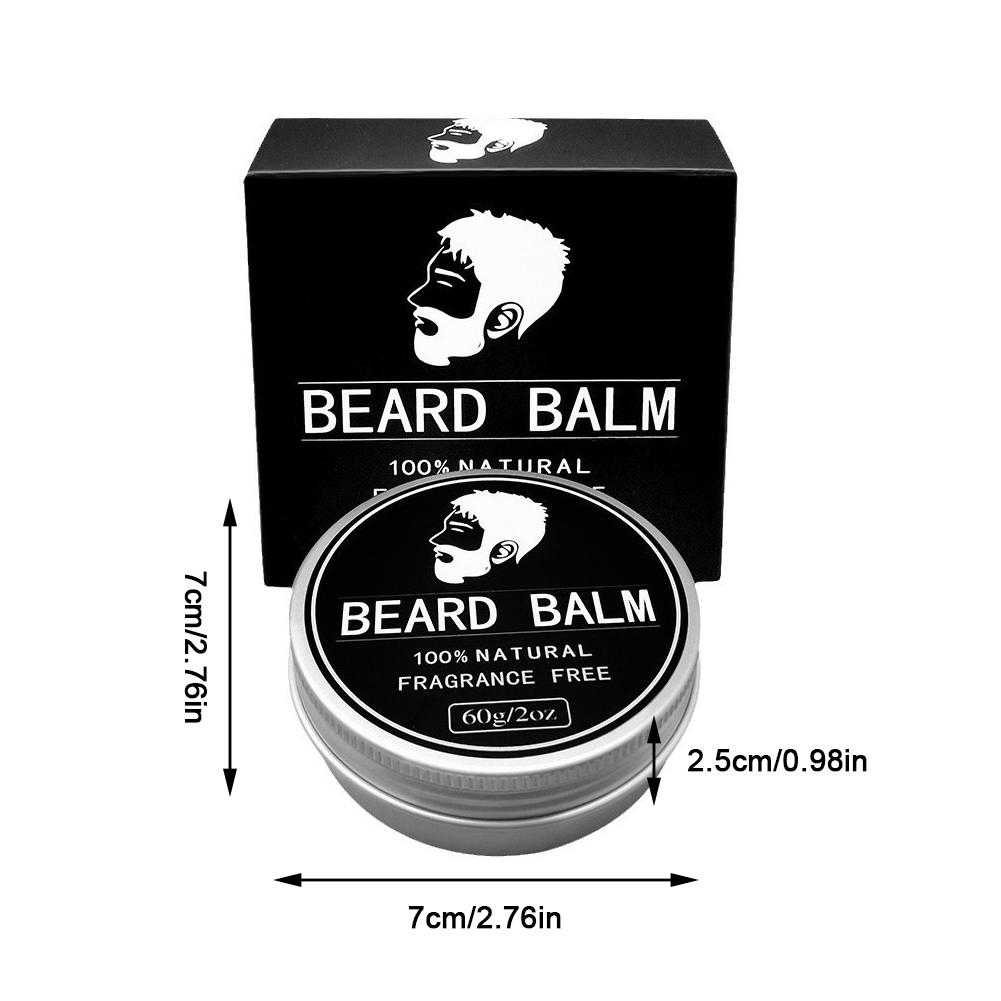 Kit de croissance de barbe professionnel pour hommes, baume à barbe naturel, cire hydratante, crème de soin pour barbe propre et élégante