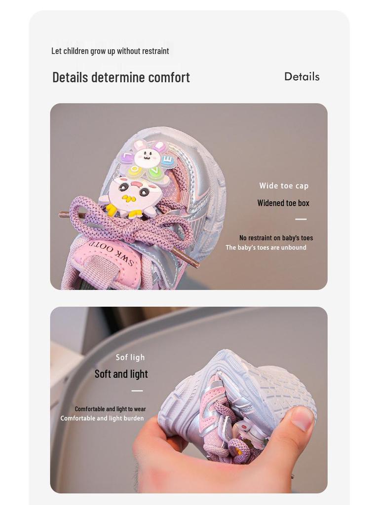 Lightweight Non-Slip Toddler Sneakers for Boys & Girls - Autumn Walking Shoes