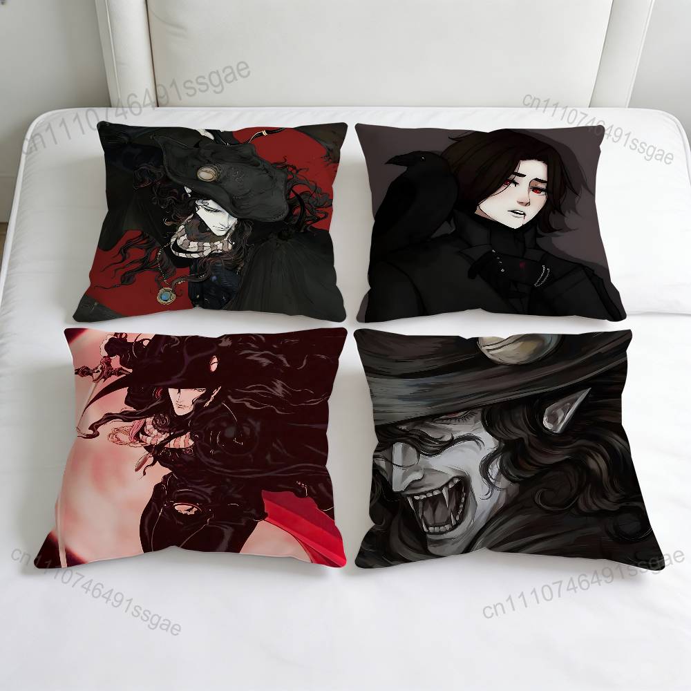 VVampire Hunter D Fashion Square Pillow Case Durable Throw Pillow Cover for Sofa Couch Chair