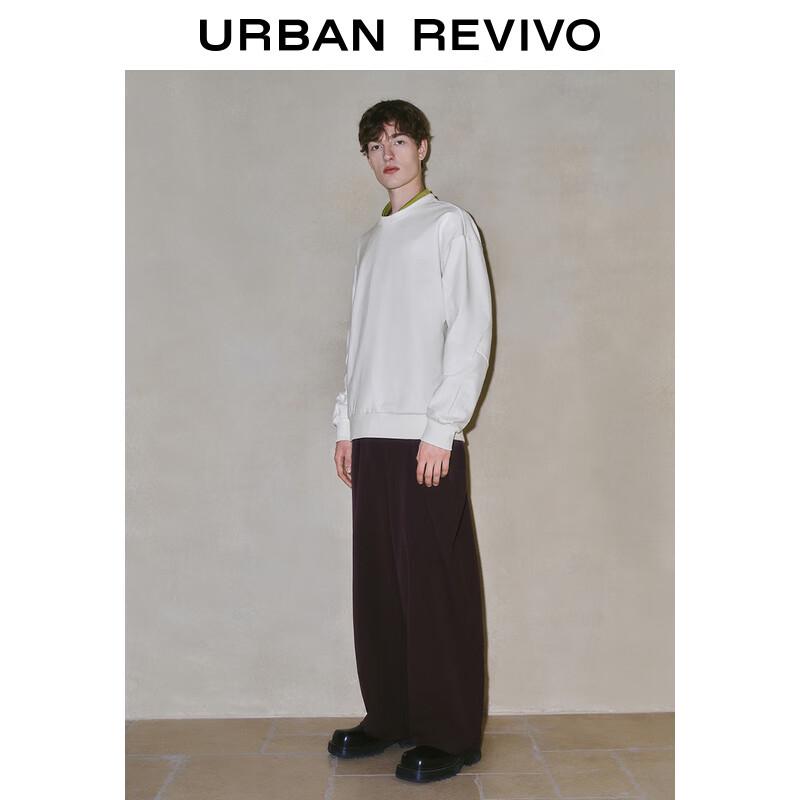 UR Men's 2025 Spring Solid Color Pullover Round Neck Sweatshirt