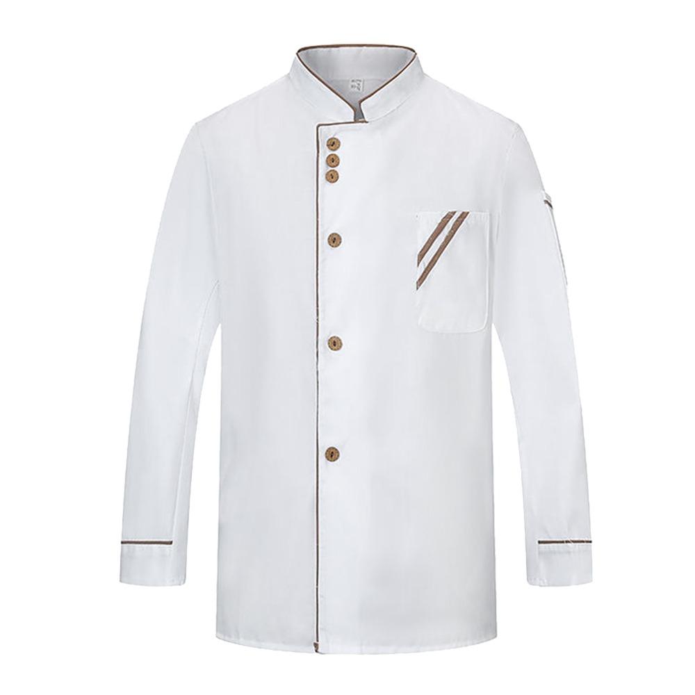 White Chef Clothes Short Long Sleeve Overalls New Work Uniform  Hotel