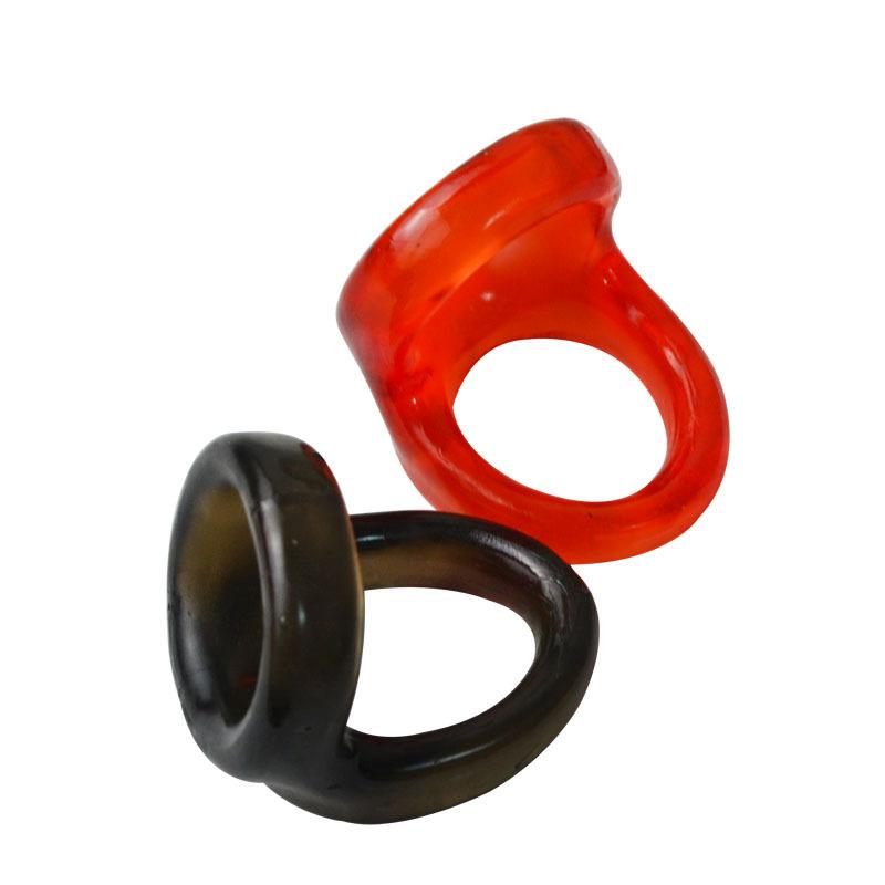 Tpe Men Lock Fine Non-vibrating Double Ring Soft Ring Delay Ejaculation Sex Toys