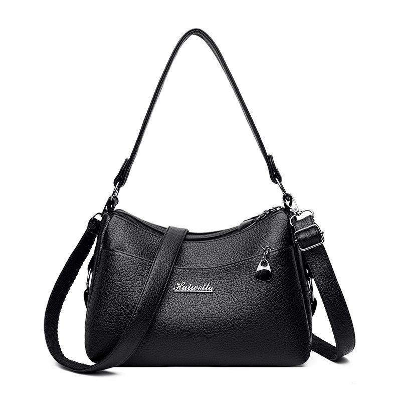 PU Umhängetasche Damen Achseltasche Tasche für Mütter mittleren Alters Umhängetasche