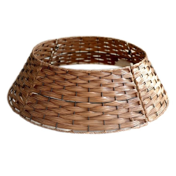 

Rattan Style Christmas Tree Rings Decorative Christmas Tree Basket Collar Elegant Rattan Skirt for Home Decors S