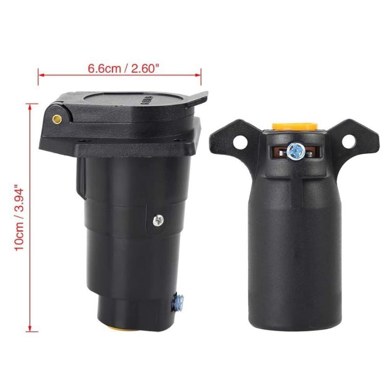 7Pin Plug Adapter Trailer Connector 12V Towbar Towing Waterproof Plugs Socket