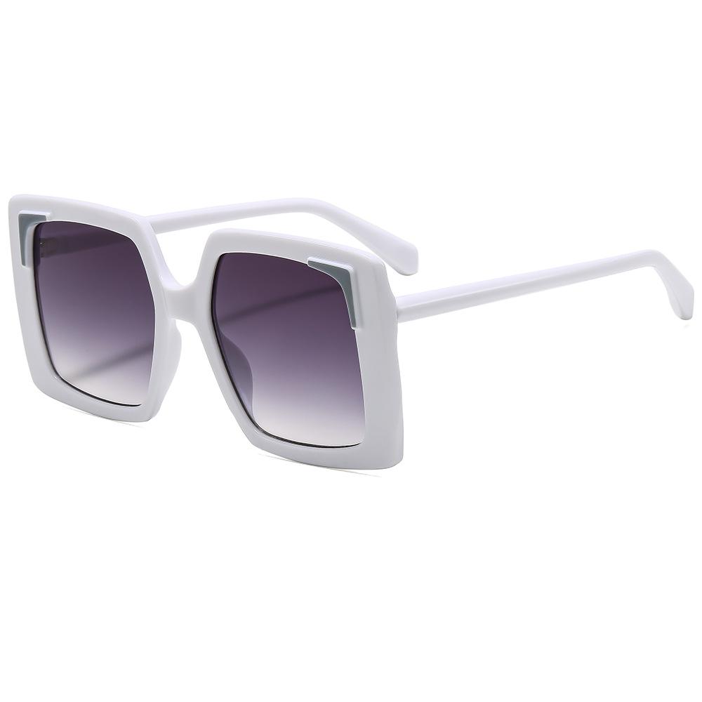 New Retro Large Frame Square Gradient Women Sunglasses  Personalized Brand Frame Design Trendy Versatile Men Glasses Uv400