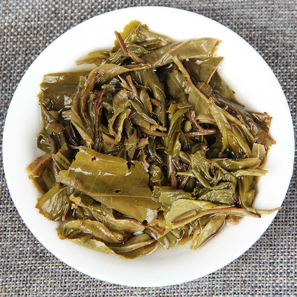 500g Puerh Raw Tea Brick Golden Leaf Bingdao Ancient Tree Candy Sweet Tea Yunnan