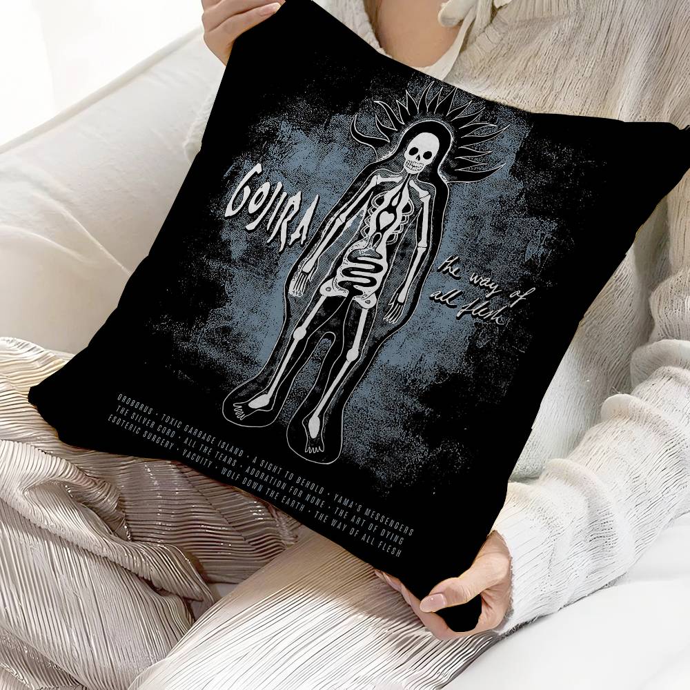 G-Gojira Band Pillow Gift Home Office Decoration Bedroom Sofa Car Cushion Cover Case 45x45
