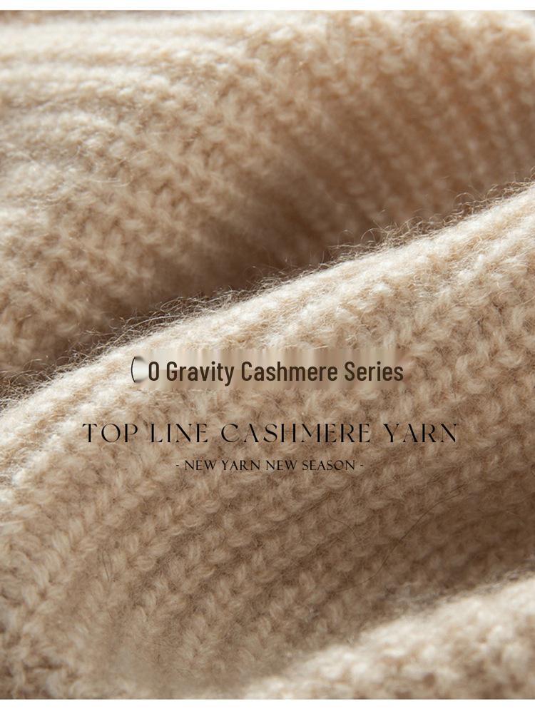 Women's Cashmere Wool Pullover Shawl - Autumn/Winter Coin Stitch Double-Strand Thick Knit