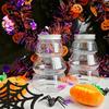 WTEMPO Christmas Tree Shaped Storage Jars with Lids Christmas Ornaments Clear Holiday Containers Halloween Christmas Party DIY Gift Packaging Boxes