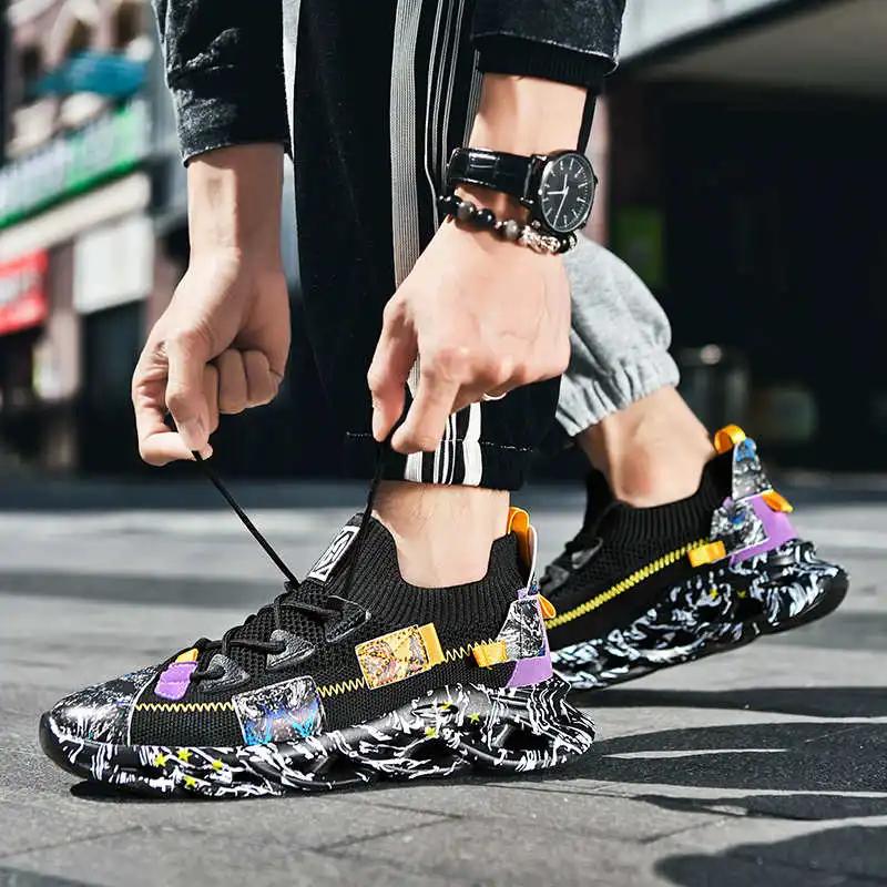 Fashion Demi-season Net Luxurious Sneakers Loafers Tennis Skateboarding Man Green Sports Shoes High Tech New Season Jogging