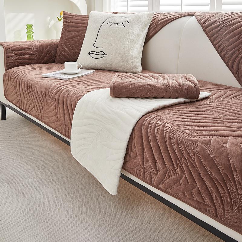Shu Cotton Velvet Sofa Cushion Winter Antislip Cushion Thickened Short Plush Sofa Cover Towel Four Seasons Universal