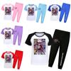 Kpop Demon Hunters Print Toddler Pajama Suit With Soft Cotton Material For Comfortable Nightwear