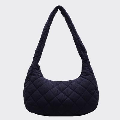 Nylon Cloth Bag Cloud Fold Large Capacity Women's Bag Casual Messenger Bag Diamond Embroidery Thread Dumpling Bag Shoulder Bag